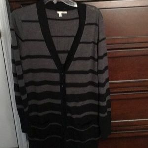 Button up two tone cardigan